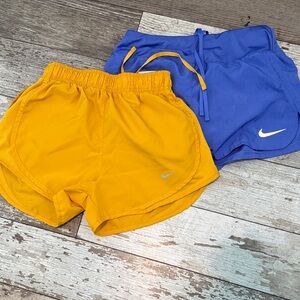 Nike Yellow and Blue Athletic Shorts XS